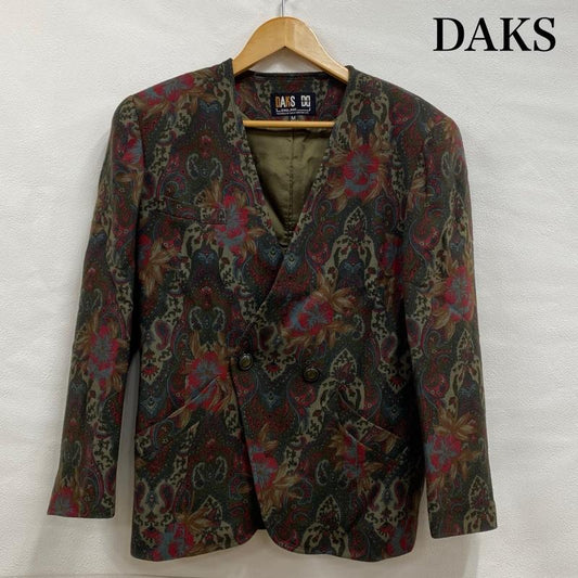 ダックス DAKS ジャケット、上着 ジャケット、ブレザー OLD オールド ノーカラー ダブル ペイズリー M 総柄 マルチカラー / マルチカラー / multicolor レディース USED 古着 中古 50121208