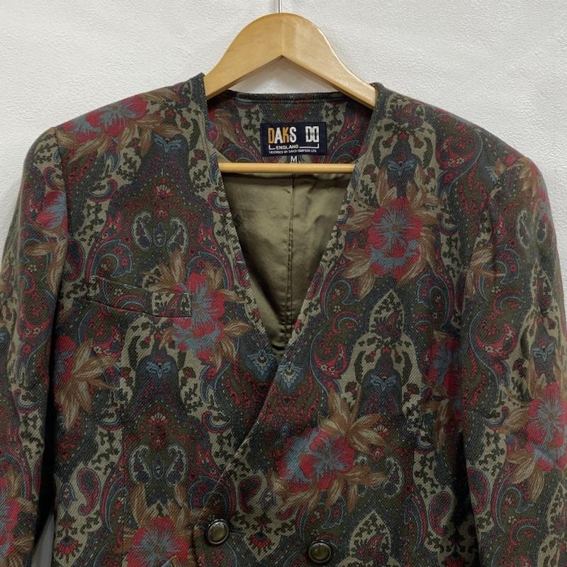 ダックス DAKS ジャケット、上着 ジャケット、ブレザー OLD オールド ノーカラー ダブル ペイズリー M 総柄 マルチカラー / マルチカラー / multicolor レディース USED 古着 中古 50121208