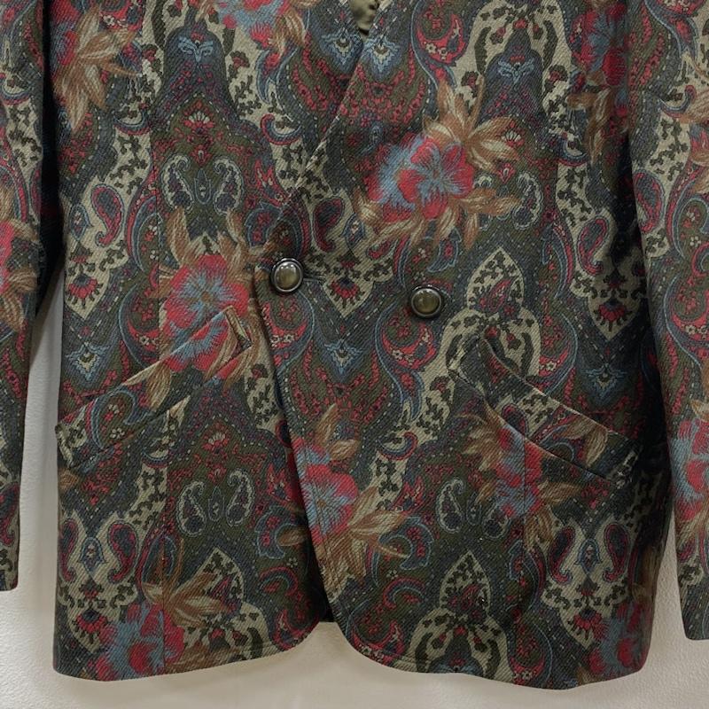 ダックス DAKS ジャケット、上着 ジャケット、ブレザー OLD オールド ノーカラー ダブル ペイズリー M 総柄 マルチカラー / マルチカラー / multicolor レディース USED 古着 中古 50121208