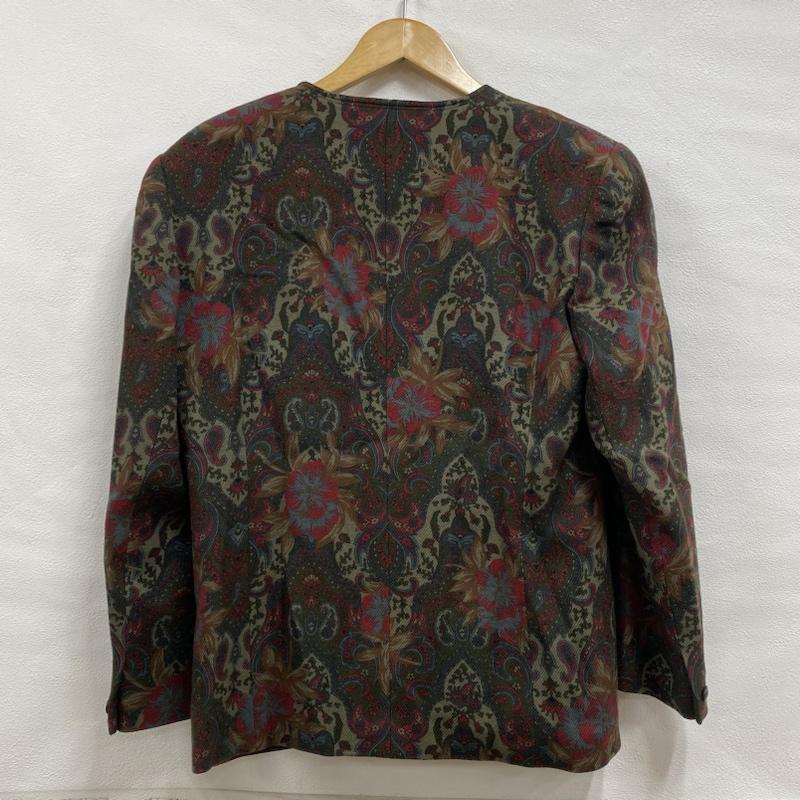 ダックス DAKS ジャケット、上着 ジャケット、ブレザー OLD オールド ノーカラー ダブル ペイズリー M 総柄 マルチカラー / マルチカラー / multicolor レディース USED 古着 中古 50121208