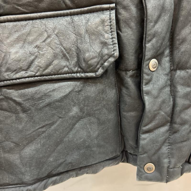 古着 USED ジャケット、上着 レザージャケット SAN PELLEGRINO 山羊革 ゴートスキン レザーダウン M 黒 / ブラック / black メンズ USED 古着 中古 50121263