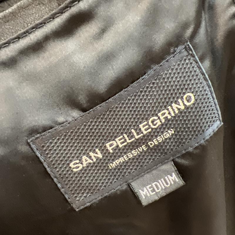 古着 USED ジャケット、上着 レザージャケット SAN PELLEGRINO 山羊革 ゴートスキン レザーダウン M 黒 / ブラック / black メンズ USED 古着 中古 50121263