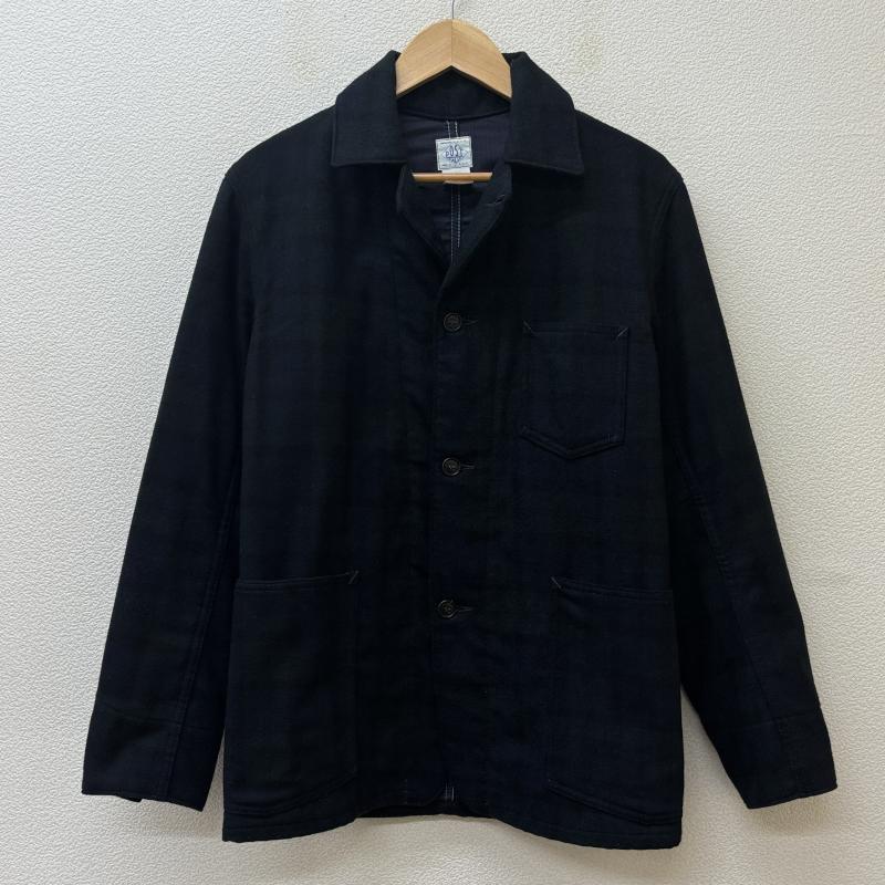 ポストオーバーオールズ POST OVERALLS ジャケット、上着 ジャンパー、ブルゾン USA製 チェック柄 ウール カバーオール ワーク XS 緑 / グリーン / green X 紺 / ネイビー / navy メンズ USED 古着 中古 50121496