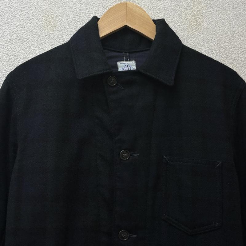 ポストオーバーオールズ POST OVERALLS ジャケット、上着 ジャンパー、ブルゾン USA製 チェック柄 ウール カバーオール ワーク XS 緑 / グリーン / green X 紺 / ネイビー / navy メンズ USED 古着 中古 50121496