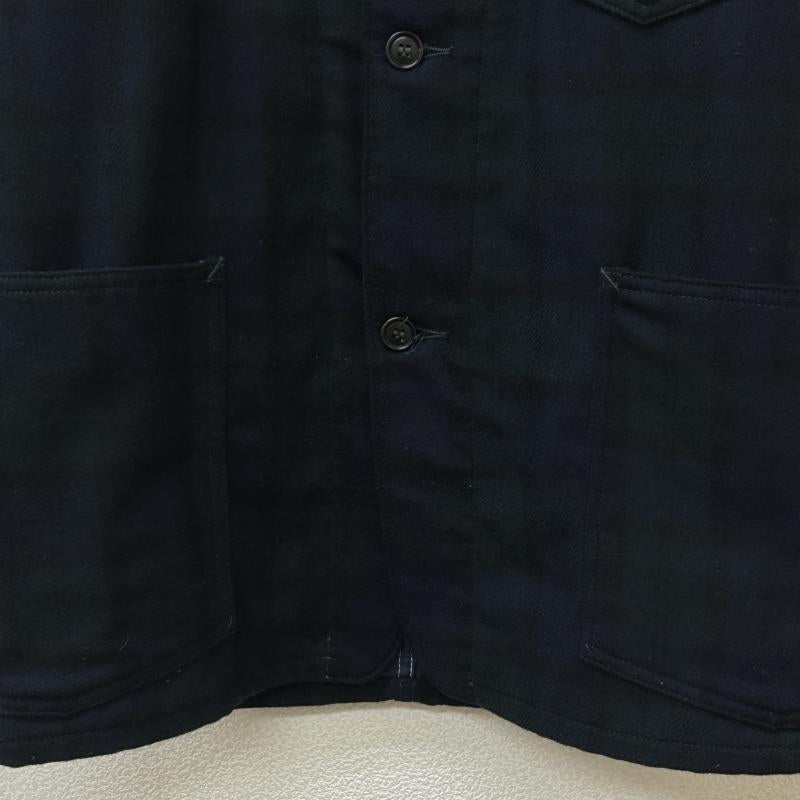 ポストオーバーオールズ POST OVERALLS ジャケット、上着 ジャンパー、ブルゾン USA製 チェック柄 ウール カバーオール ワーク XS 緑 / グリーン / green X 紺 / ネイビー / navy メンズ USED 古着 中古 50121496