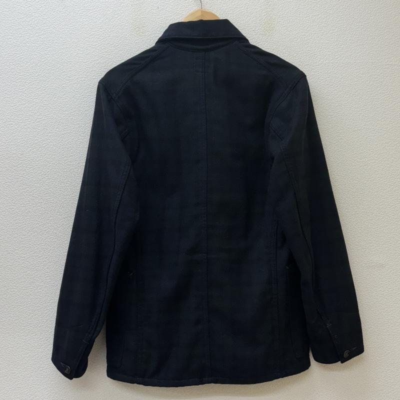 ポストオーバーオールズ POST OVERALLS ジャケット、上着 ジャンパー、ブルゾン USA製 チェック柄 ウール カバーオール ワーク XS 緑 / グリーン / green X 紺 / ネイビー / navy メンズ USED 古着 中古 50121496