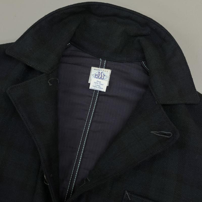 ポストオーバーオールズ POST OVERALLS ジャケット、上着 ジャンパー、ブルゾン USA製 チェック柄 ウール カバーオール ワーク XS 緑 / グリーン / green X 紺 / ネイビー / navy メンズ USED 古着 中古 50121496
