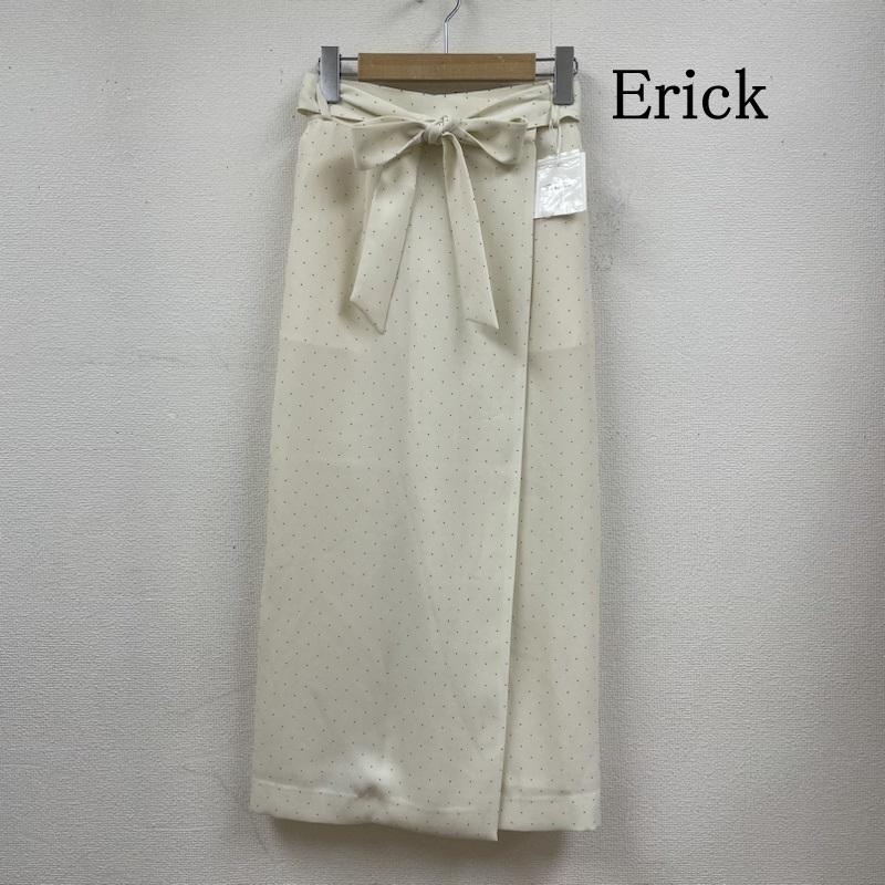 古着 USED スカート ロングスカート Erick エレメントルール ロングスカート ドット タイト ウエストひも リボン タグ付き S ドット 白 / ホワイト / white レディース USED 古着 中古 50121706