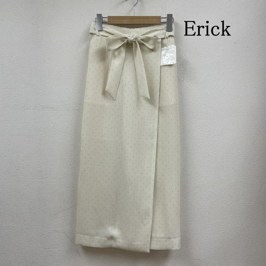 古着 USED スカート ロングスカート Erick エレメントルール ロングスカート ドット タイト ウエストひも リボン タグ付き S ドット 白 / ホワイト / white レディース USED 古着 中古 50121706