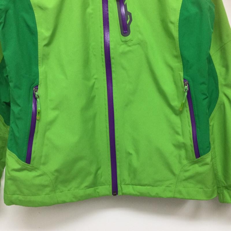 モンベル mont-bell ジャケット、上着 ジャンパー、ブルゾン マウンテンパーカー サイズ90 - 黄緑 / イエローグリーン / ボーイズ USED 古着 中古 50121720