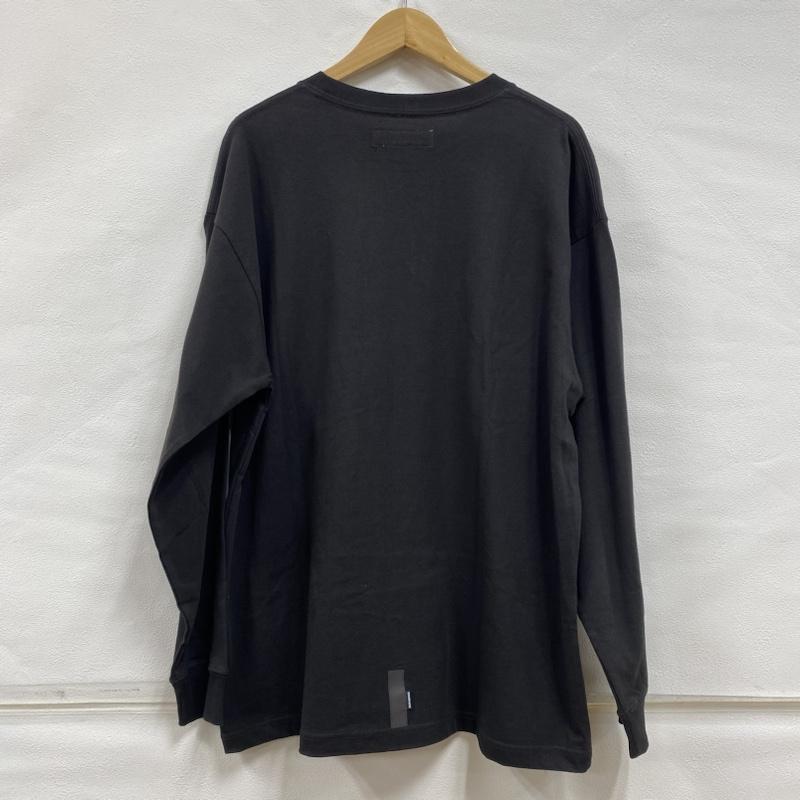 チャリアンドコー CHARI&CO Tシャツ 長袖 GOTHAM PKT L/S TEE 天竺 7.7oz ゴッサムロゴ ポケット L ワンポイント X ロゴ、文字 X 刺繍 黒 / ブラック / black X 白 / ホワイト / white メンズ USED 古着 中古 50121934
