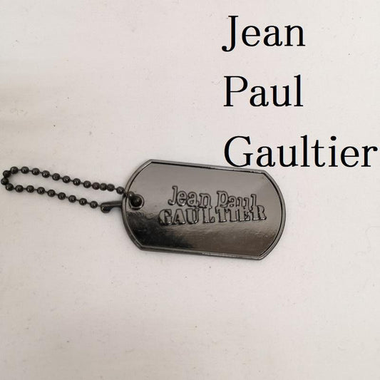 ジャンポールゴルチエ Jean Paul Gaultier キーホルダー キーホルダー ドックタグ メタル ロゴプレート キーホルダー - 黒 / ブラック / black X 銀 / シルバー / silver color メンズ USED 古着 中古 50121983