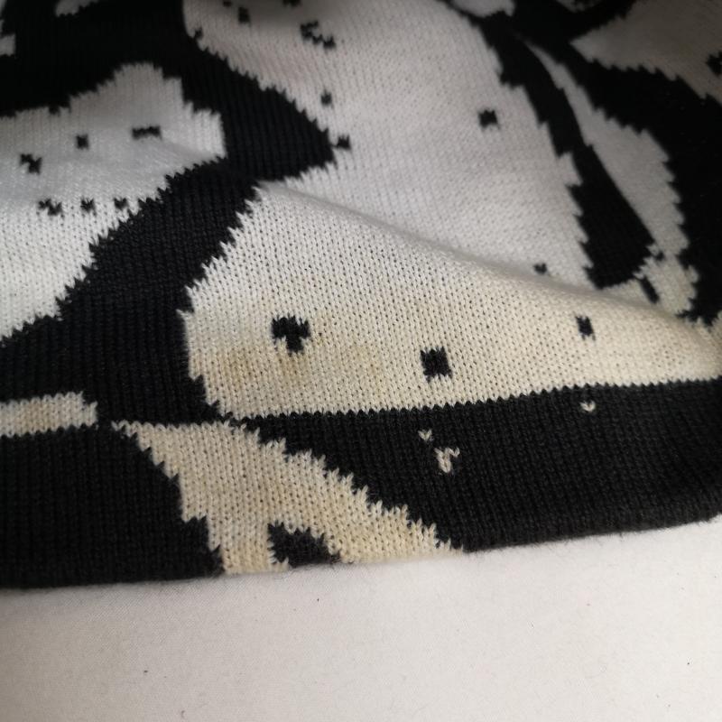 アークテリクス ARC TERYX 帽子 ニット帽 Lightweight Grotto Toque ニット キャップ - 白 / ホワイト / white X 黒 / ブラック / black メンズ USED 古着 中古 50122034