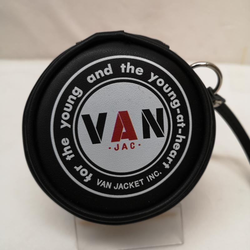 ヴァンヂャケット VAN JAC ポーチ ポーチ 丸形 レザー ガジェット ケース ポーチ - 黒 / ブラック / black メンズ USED 古着 中古 50122235