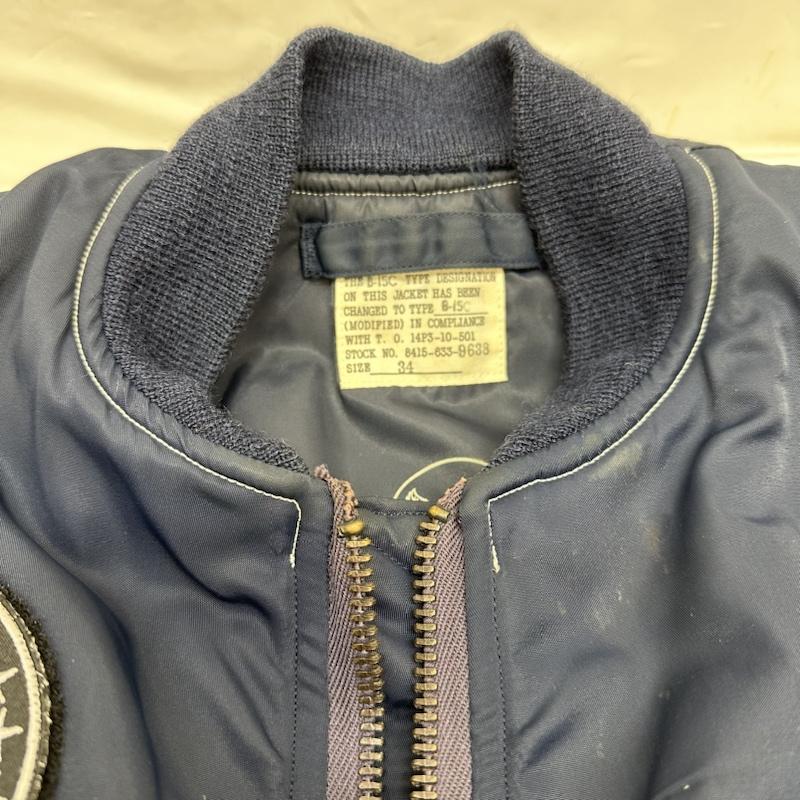 ザリアルマッコイズ THE REAL McCOY S ジャケット、上着 フライトジャケット B-15C USAF ワッペン フライト ジャケット 8415-633-9638 34 紺 / ネイビー / navy メンズ USED 古着 中古 50122244