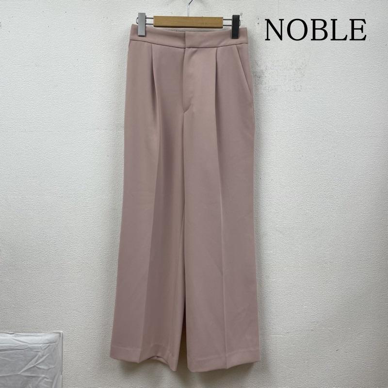 ノーブル NOBLE パンツ ワークパンツ、ペインターパンツ タック入り ハイウエスト センタープレス ワイドパンツ 20-030-240-6231-4-0 36 無地 桃 / ピンク / pink レディース USED 古着 中古 50122474