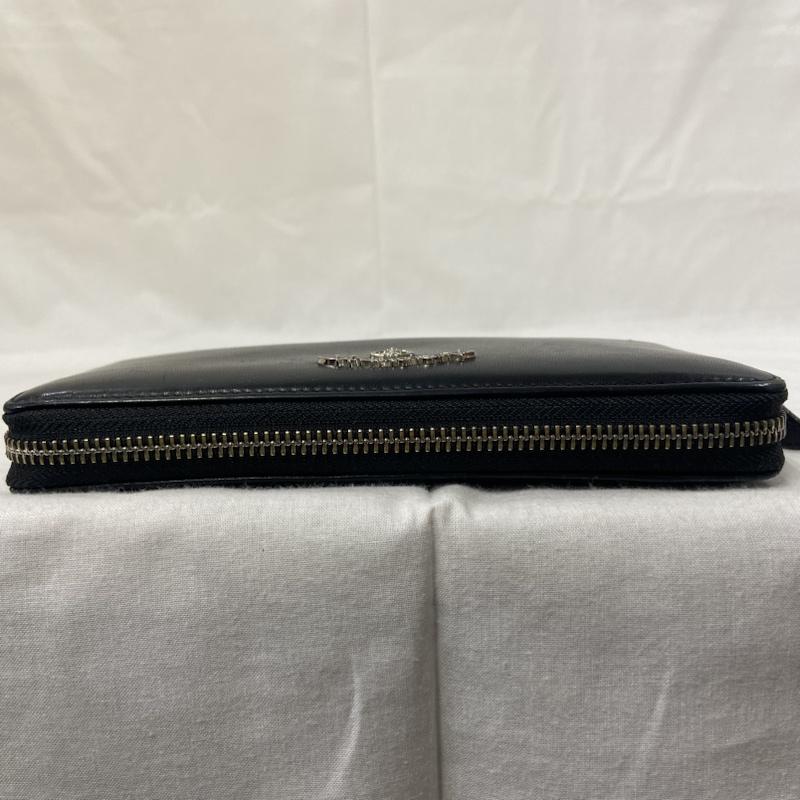 ウ゛ィウ゛ィアンウエストウッドアング Vivienne Westwood Anglomania 財布 長財布 Vivienne Westwood ANGLONANIA ヴィヴィアンウエストウッドアングロマニア SONIA ZIP ROUND WALLET 長財布 ブラック ロゴ、文字 黒 / ブラック / black メンズ USED 古着 中古 50122565