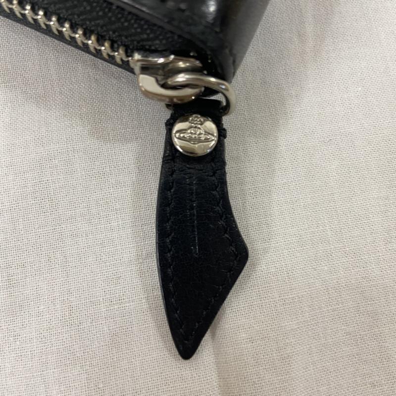 ウ゛ィウ゛ィアンウエストウッドアング Vivienne Westwood Anglomania 財布 長財布 Vivienne Westwood ANGLONANIA ヴィヴィアンウエストウッドアングロマニア SONIA ZIP ROUND WALLET 長財布 ブラック ロゴ、文字 黒 / ブラック / black メンズ USED 古着 中古 50122565