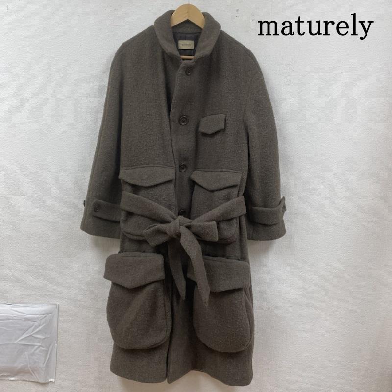マチュアリー maturely コート トレンチコート BEAMS BOY freedom pocket overcoat ボア トレンチ コート 4つポケット 無地 茶 / ブラウン / brown レディース USED 古着 中古 50122659