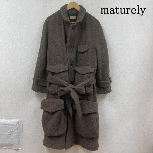 マチュアリー maturely コート トレンチコート BEAMS BOY freedom pocket overcoat ボア トレンチ コート 4つポケット 無地 茶 / ブラウン / brown レディース USED 古着 中古 50122659