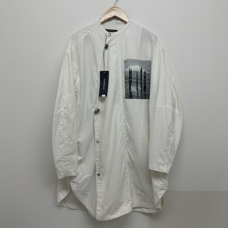 オールモストブラック ALMOSTBLACK シャツ、ブラウス 長袖 24SS-SH02 ウーブンミリタリーロングシャツ 1 白 / ホワイト / white メンズ USED 古着 中古 50122726
