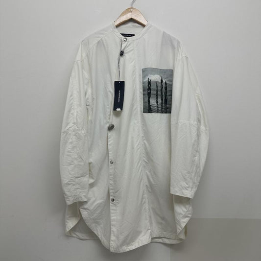 オールモストブラック ALMOSTBLACK シャツ、ブラウス 長袖 24SS-SH02 ウーブンミリタリーロングシャツ 1 白 / ホワイト / white メンズ USED 古着 中古 50122726