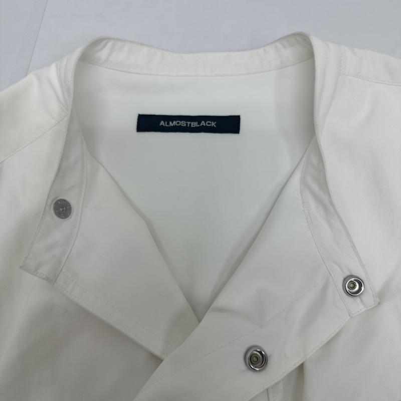 オールモストブラック ALMOSTBLACK シャツ、ブラウス 長袖 24SS-SH02 ウーブンミリタリーロングシャツ 1 白 / ホワイト / white メンズ USED 古着 中古 50122726
