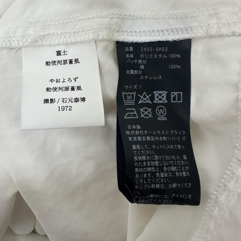 オールモストブラック ALMOSTBLACK シャツ、ブラウス 長袖 24SS-SH02 ウーブンミリタリーロングシャツ 1 白 / ホワイト / white メンズ USED 古着 中古 50122726