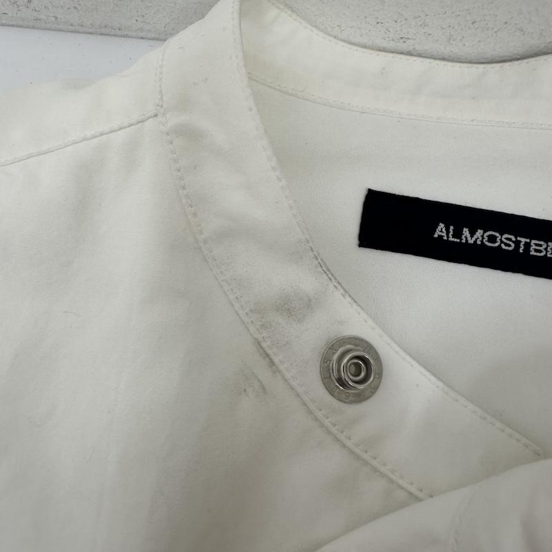 オールモストブラック ALMOSTBLACK シャツ、ブラウス 長袖 24SS-SH02 ウーブンミリタリーロングシャツ 1 白 / ホワイト / white メンズ USED 古着 中古 50122726
