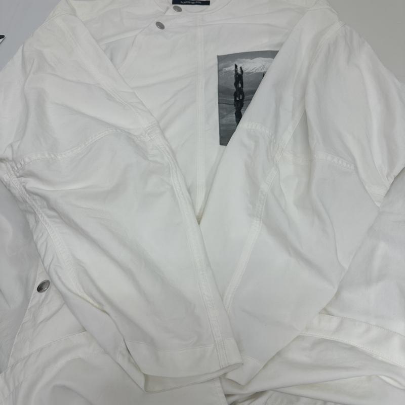 オールモストブラック ALMOSTBLACK シャツ、ブラウス 長袖 24SS-SH02 ウーブンミリタリーロングシャツ 1 白 / ホワイト / white メンズ USED 古着 中古 50122726