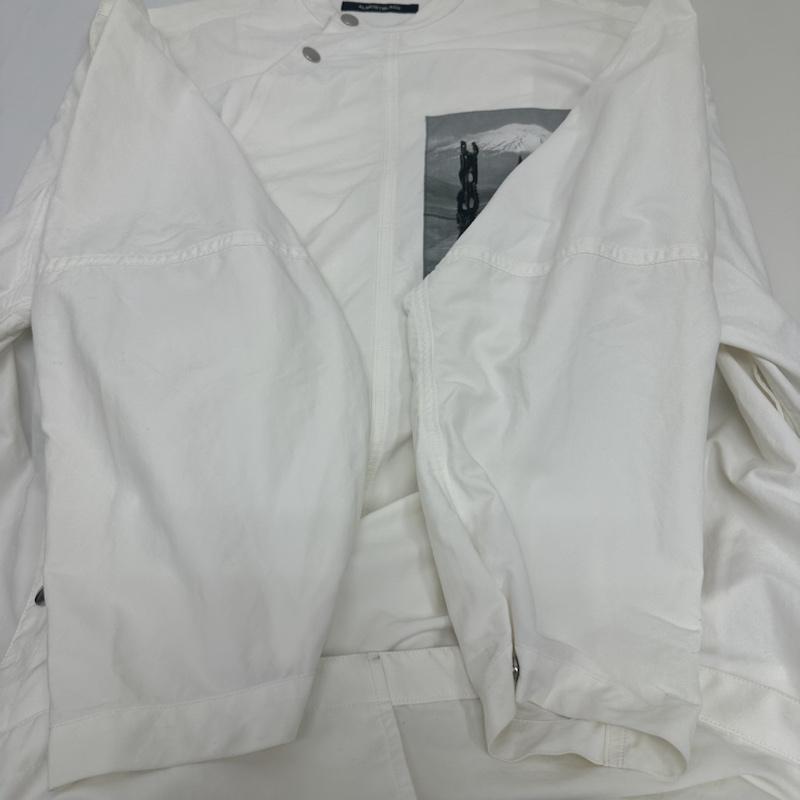 オールモストブラック ALMOSTBLACK シャツ、ブラウス 長袖 24SS-SH02 ウーブンミリタリーロングシャツ 1 白 / ホワイト / white メンズ USED 古着 中古 50122726