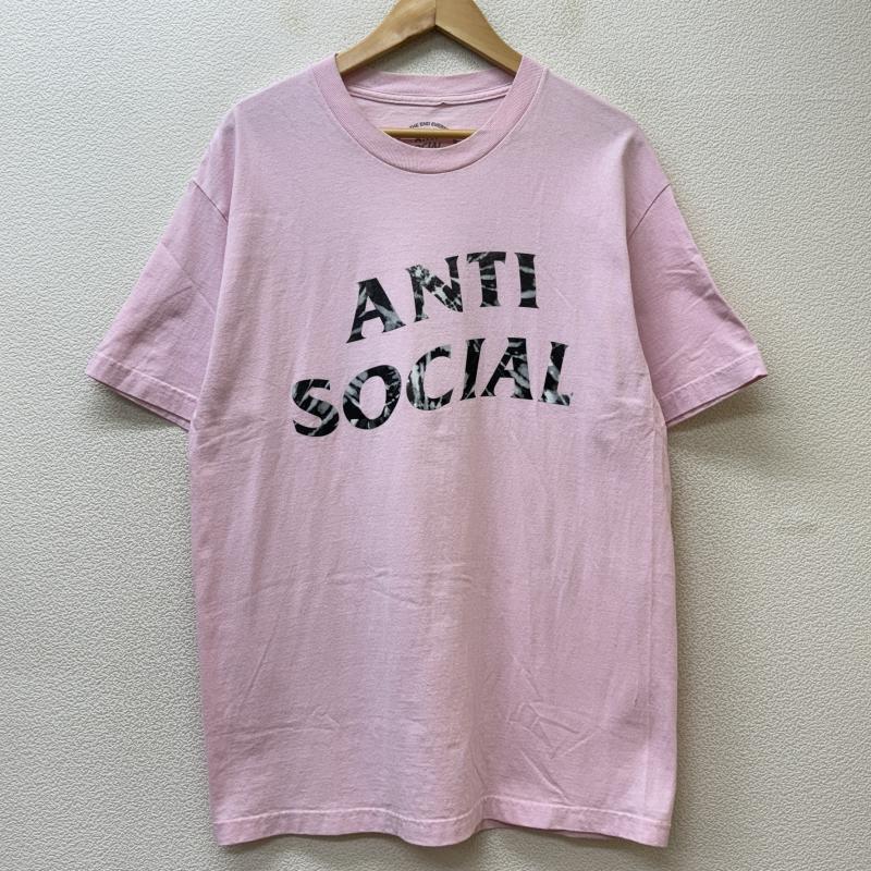 アンチソーシャルソーシャルクラブ ANTI SOCIAL SOCIAL CLUB Tシャツ 半袖 USA製 ロゴ プリント クルーネック L 桃 / ピンク / pink メンズ USED 古着 中古 50122740