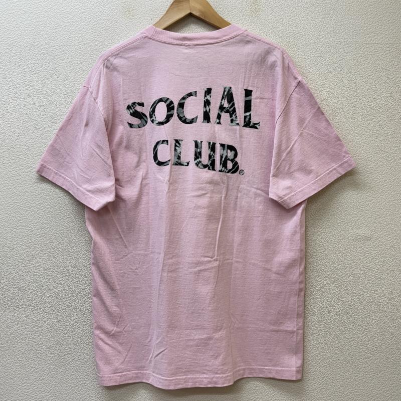 アンチソーシャルソーシャルクラブ ANTI SOCIAL SOCIAL CLUB Tシャツ 半袖 USA製 ロゴ プリント クルーネック L 桃 / ピンク / pink メンズ USED 古着 中古 50122740