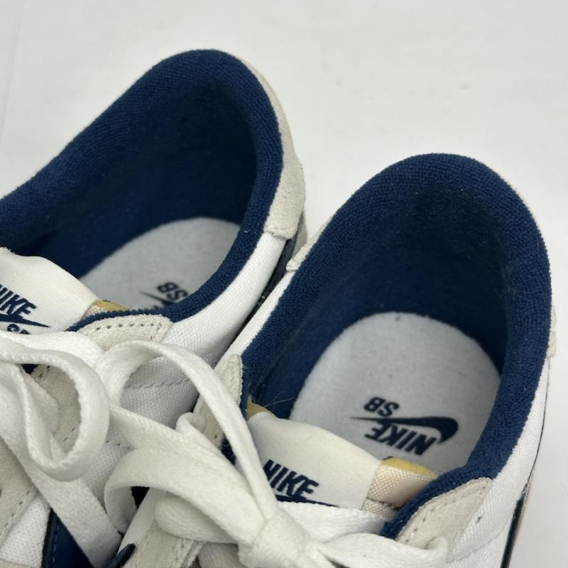 ナイキ NIKE スニーカー スニーカー CD5010-102 SB Heritage Vulc ヘリテージ バルク スケートボードシューズ 25.0cm 白 / ホワイト / white X 紺 / ネイビー / navy メンズ USED 古着 中古 50122743