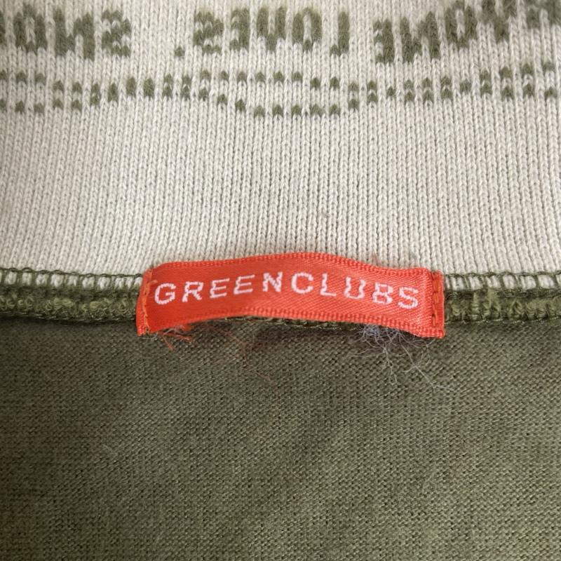 グリーンクラブ GREENCLUBS Tシャツ 長袖 スヌーピー SNOOPY ハーフジップ カットソー 長袖 刺繍 胸元 ワンポイント ゴルフウェア 4 ロゴ、文字 X キャラクター X 刺繍 カーキ / カーキ / khaki メンズ USED 古着 中古 50122768