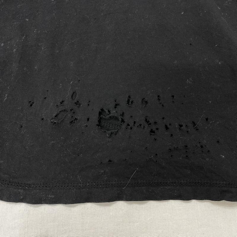 古着 USED Tシャツ 半袖 THE RAMONES ラモーンズ バンド タイダイ ブリーチ ステッチ パンク XL ロゴ、文字 X プリント X ダメージ加工 黒 / ブラック / black メンズ USED 古着 中古 50122825