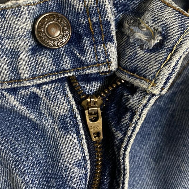 ヴィンテージ VINTAGE パンツ デニム、ジーンズ Levi s 505 80 s ジッパーフライ ストレートスリムデニムパンツ W30 L32 505-0217 30インチ 無地 青 / ブルー / blue メンズ USED 古着 中古 50122865