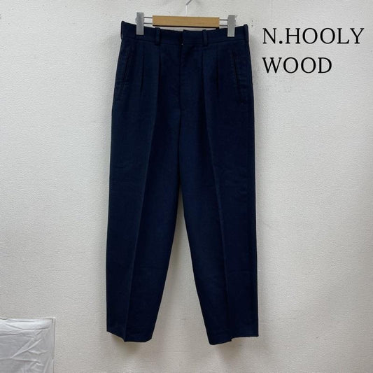 エヌハリウッド N.HOOLYWOOD パンツ スラックス センタープレス スラックス タック パンツ ジップアップ 無地 152-PT03 36 無地 紺 / ネイビー / navy メンズ USED 古着 中古 50122872