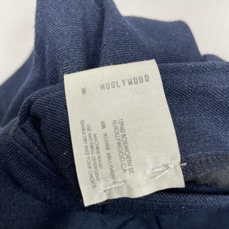 エヌハリウッド N.HOOLYWOOD パンツ スラックス センタープレス スラックス タック パンツ ジップアップ 無地 152-PT03 36 無地 紺 / ネイビー / navy メンズ USED 古着 中古 50122872
