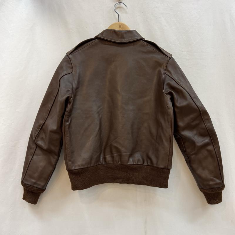 ザリアルマッコイズ THE REAL McCOY S ジャケット、上着 レザージャケット 旧マッコイ A-2 レザー フライトジャケット レッドシルク 36 茶 / ブラウン / brown メンズ USED 古着 中古 50122928
