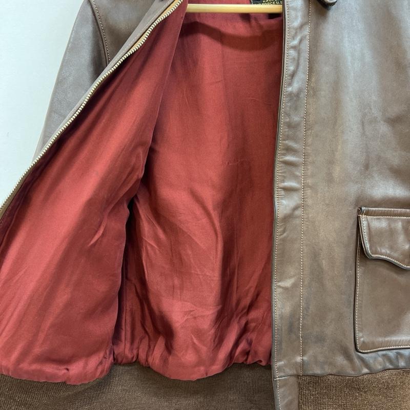 ザリアルマッコイズ THE REAL McCOY S ジャケット、上着 レザージャケット 旧マッコイ A-2 レザー フライトジャケット レッドシルク 36 茶 / ブラウン / brown メンズ USED 古着 中古 50122928