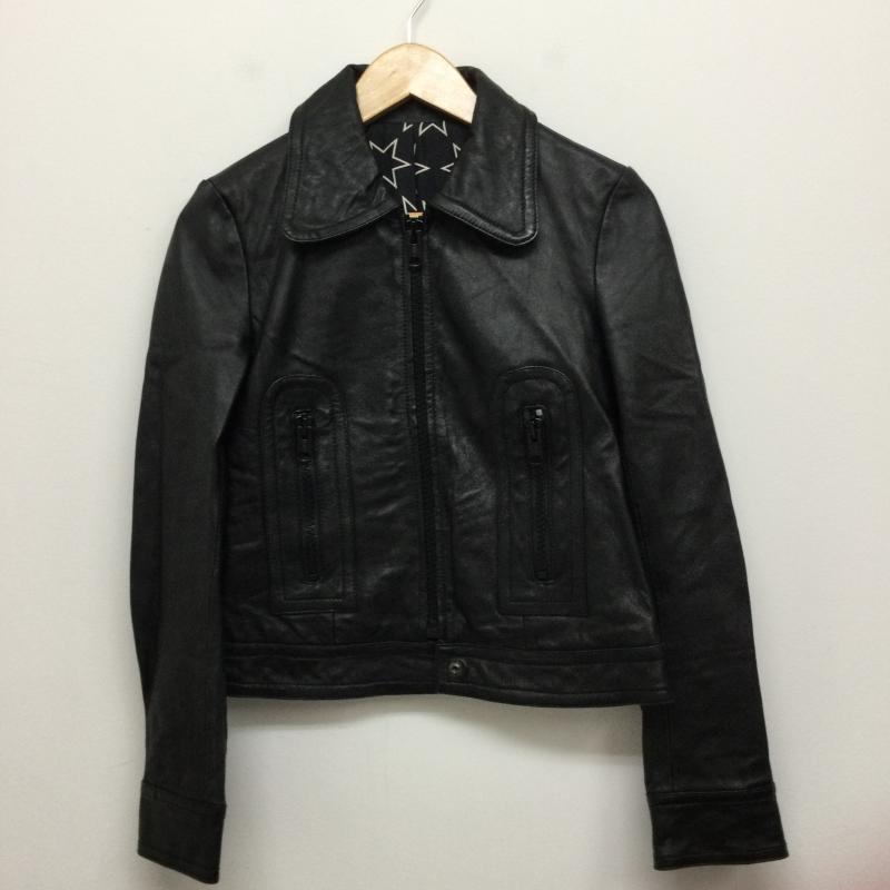 マウジー MOUSSY ジャケット、上着 レザージャケット MOUSSY 0103A630-5310 羊革　ライダース　ラムレザー 1 無地 黒 / ブラック / black レディース USED 古着 中古 50122952