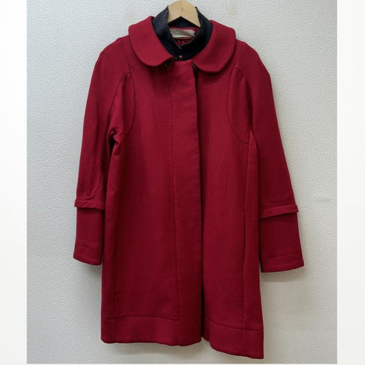 マルニ MARNI コート コート一般 ウール ラウンド ニットレイヤード カラー 比翼 ステンカラー 40 赤 / レッド / red レディース USED 古着 中古 50123051