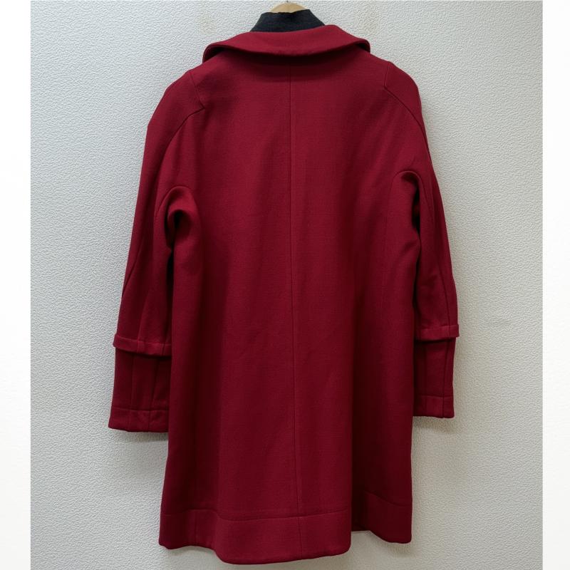 マルニ MARNI コート コート一般 ウール ラウンド ニットレイヤード カラー 比翼 ステンカラー 40 赤 / レッド / red レディース USED 古着 中古 50123051