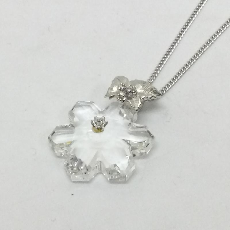 シルバー （９２５） シルバー （９２５） アクセサリー ネックレス、ペンダント 雪の結晶 クリスタル - 銀 / シルバー / silver color レディース USED 古着 中古 50123107