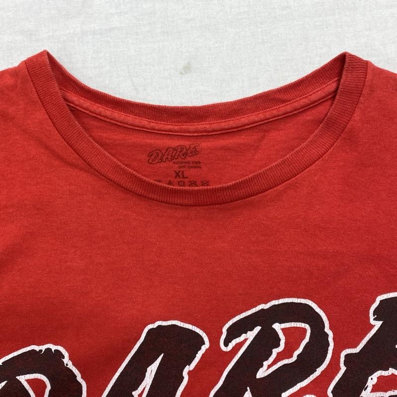 古着 USED Tシャツ 半袖 D.A.R.E. DRUG ABUSE RESISTANCE EDUCATION 薬物乱用防止 XL ロゴ、文字 X プリント 赤 / レッド / red X 黒 / ブラック / black メンズ USED 古着 中古 50123255