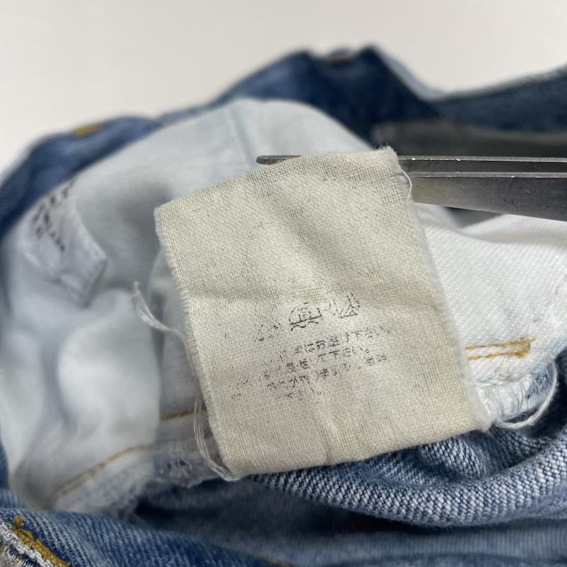アンユーズド UNUSED パンツ デニム、ジーンズ デニム ジーパン ジーンズ ストレート ボタンフライ ボタン ダメージ加工 1 ダメージ加工 インディゴ / インディゴ / Indigo メンズ USED 古着 中古 50123298