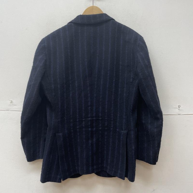 ビームスエフ BEAMS F ジャケット、上着 ジャケット、ブレザー ストライプ テーラード ジャケット 3ボタン ウール ブレザー 21-16-0626-786 46 ストライプ 紺 / ネイビー / navy メンズ USED 古着 中古 50123350