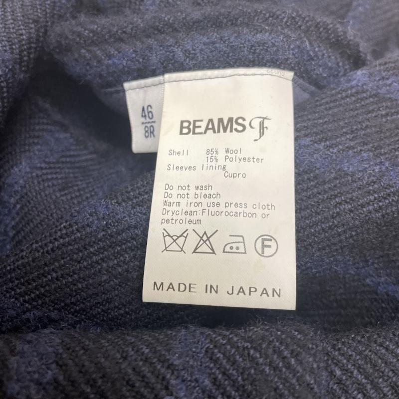 ビームスエフ BEAMS F ジャケット、上着 ジャケット、ブレザー ストライプ テーラード ジャケット 3ボタン ウール ブレザー 21-16-0626-786 46 ストライプ 紺 / ネイビー / navy メンズ USED 古着 中古 50123350