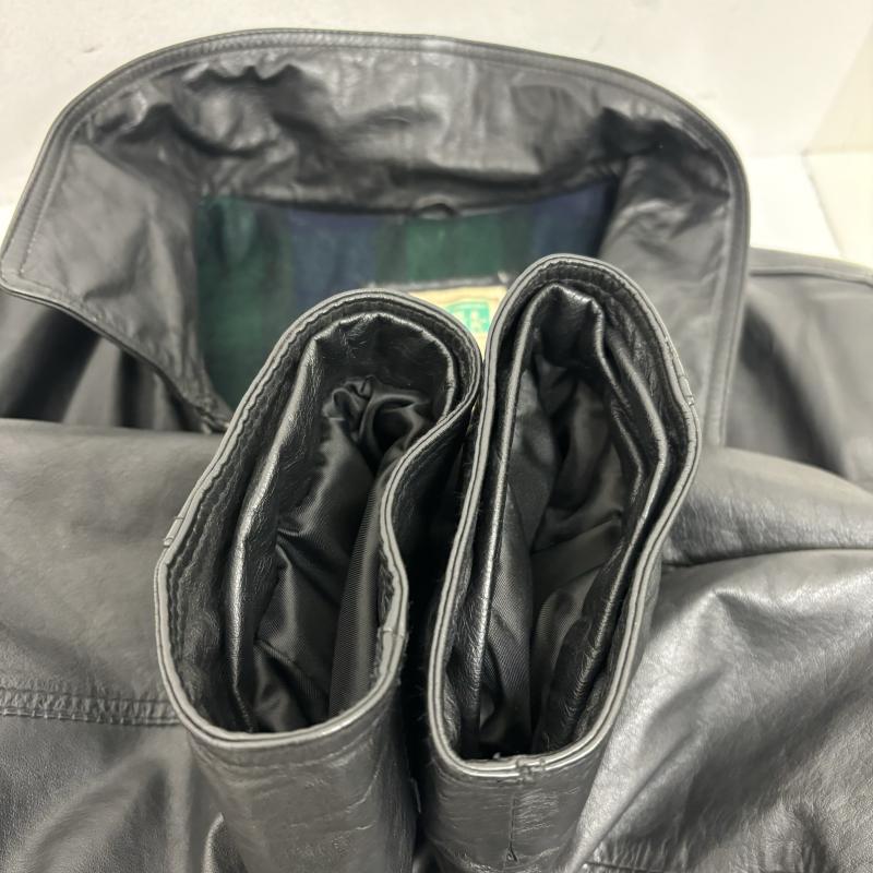 レザー レザー コート コート一般 パチャ Pacha レザーアウター 裏地 タータンチェック L メンズ USED 古着 中古 50123452